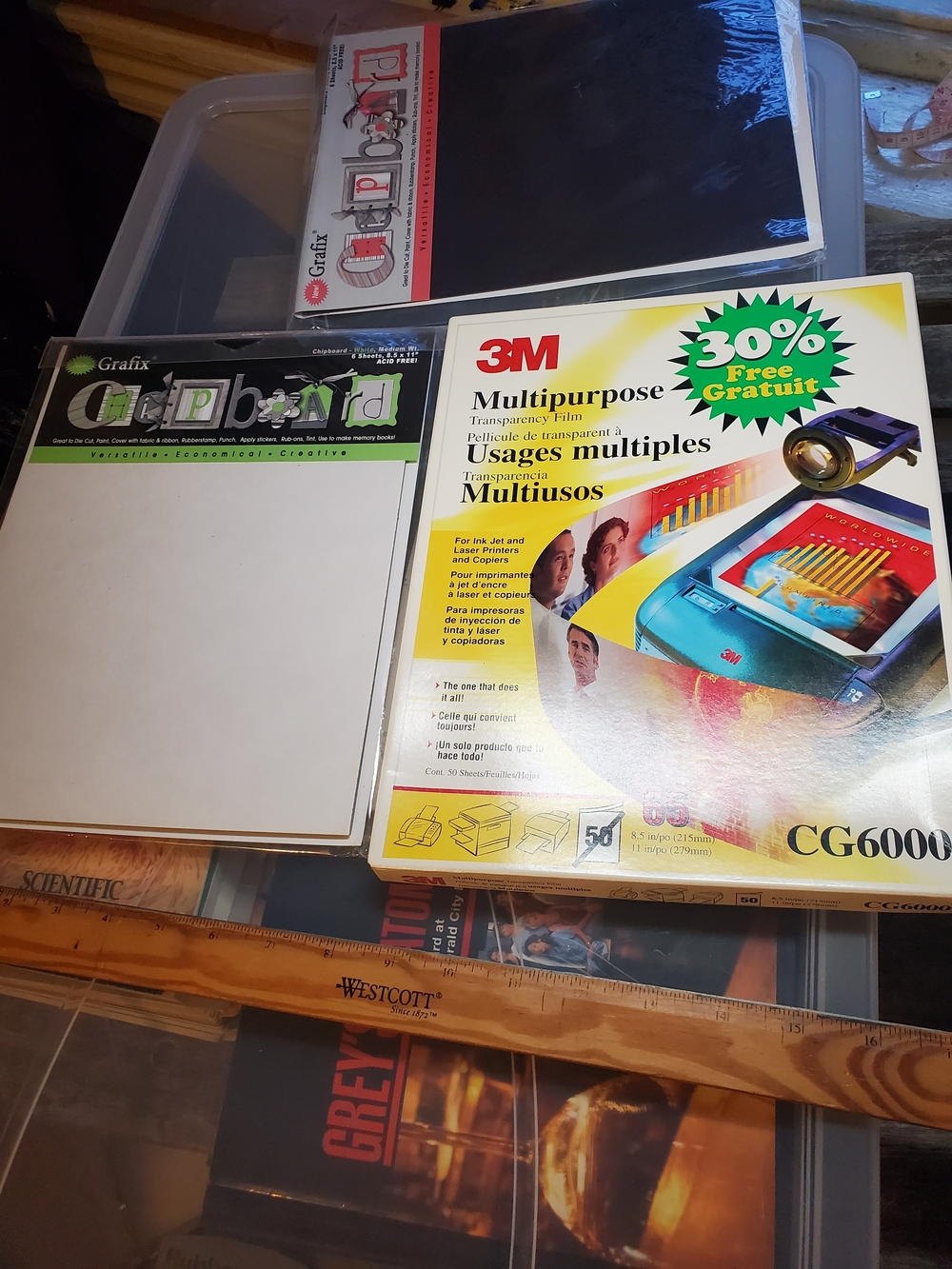 3M Multipurpose Transparency Film CG6000, Laser & Ink Jet, 64 Sheets+3 Chipboard